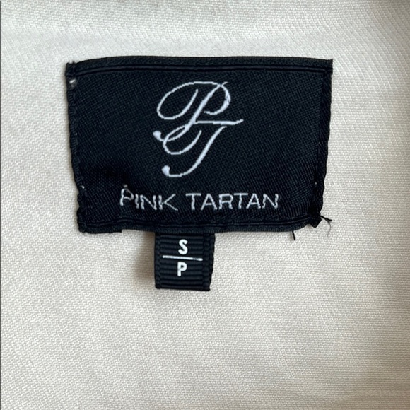 PINK TARTAN NWOT Beige Twill Jacket, Size S - Picture 2 of 9